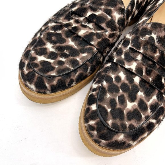 Longchamp Calf Hair Animal Print Penny Loafer - Picture 2 of 12
